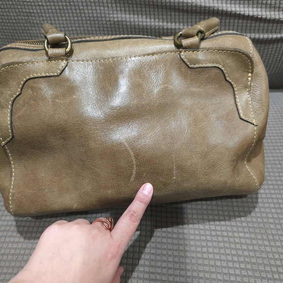 PATRICIA NASH 100% Genuine Italian Leather Tooled Shoulder Bag, Brown Green - Picture 9 of 16